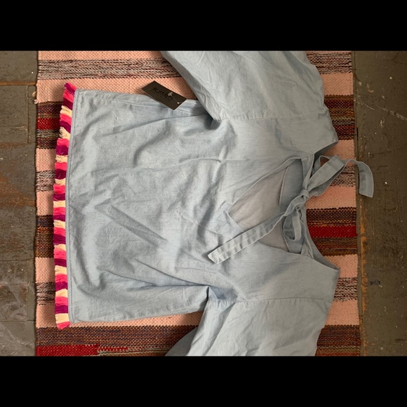 SOLD Chambray Buffalo top - Picture 3 of 4